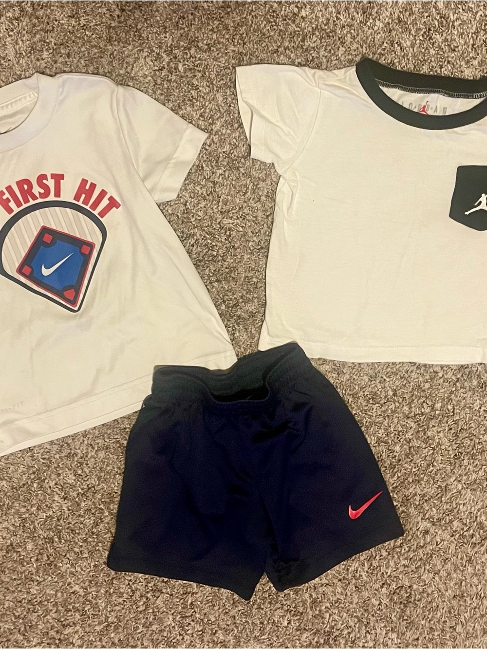 Air Jordan, Nike t-shirt, Nike shorts 24 mos-2T